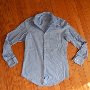 Van Heusen Light Blue Button-Down Shirt Neck 14.5